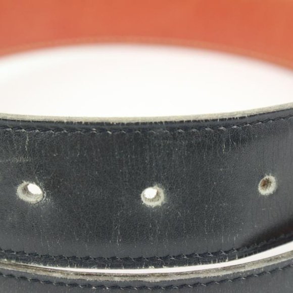 Hermès Black x Gold 32mm Reversible H Logo Belt Kit 50h421s - Picture 11 of 12